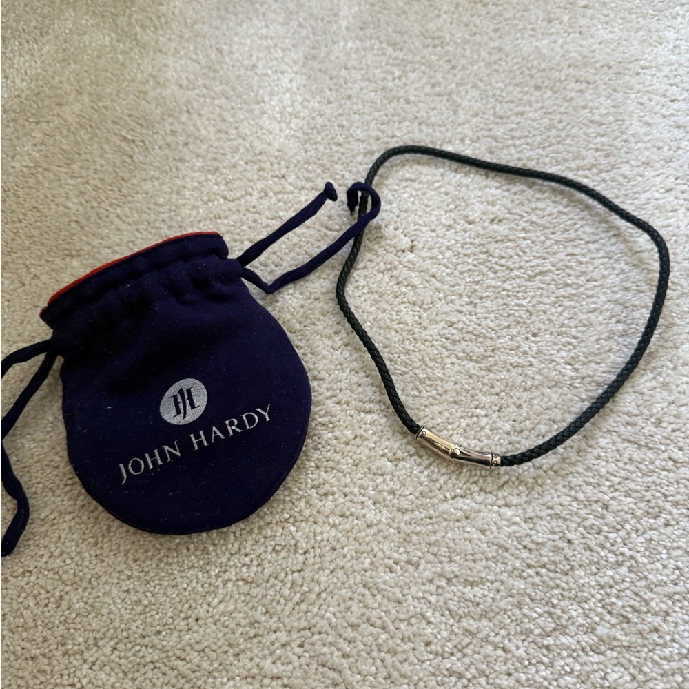 John Hardy Black and Silver Necklace